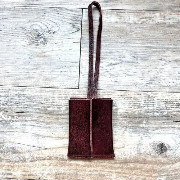 Latico Leather Card Holder Wristlet Charm Brown Snap Minimal Wallet $55 Wristlet - Picture 2 of 8